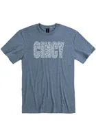 Cincinnati Blue Cheetah Infill Short Sleeve Fashion T Shirt