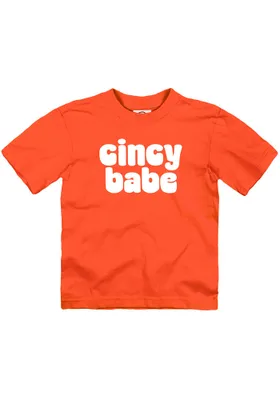 Cincinnati Toddler Orange Babe Short Sleeve T-Shirt