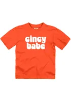 Cincinnati Toddler Orange Babe Short Sleeve T-Shirt