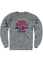 Lawrence Mens Grey Pizza Shuttle Van Long Sleeve Crew Sweatshirt