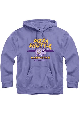 Rally Manhattan Mens Purple Pizza Shuttle Van Long Sleeve Hoodie