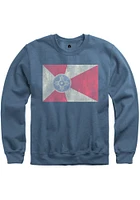 Wichita Mens Blue Pastel Flag Long Sleeve Crew Sweatshirt
