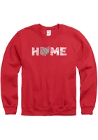 Ohio Mens Red Home State Long Sleeve Crew Sweatshirt