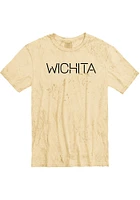 Wichita Yellow Disconnected Stencil Wordmark Short Sleeve T Shirt