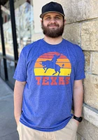 Texas Blue Cowboy Sunset Short Sleeve Fashion T Shirt