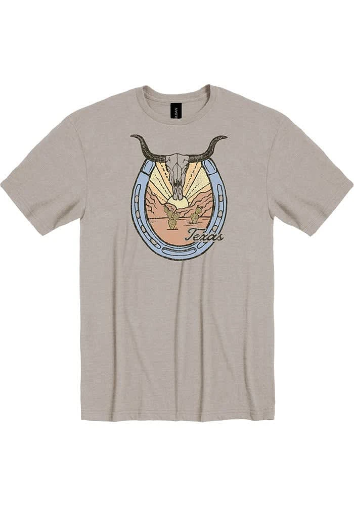 Texas Tan Horseshoe Short Sleeve Fashion T Shirt