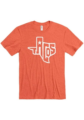 Texas Orange State Shape Taco Short Sleeve Fashion T Shirt