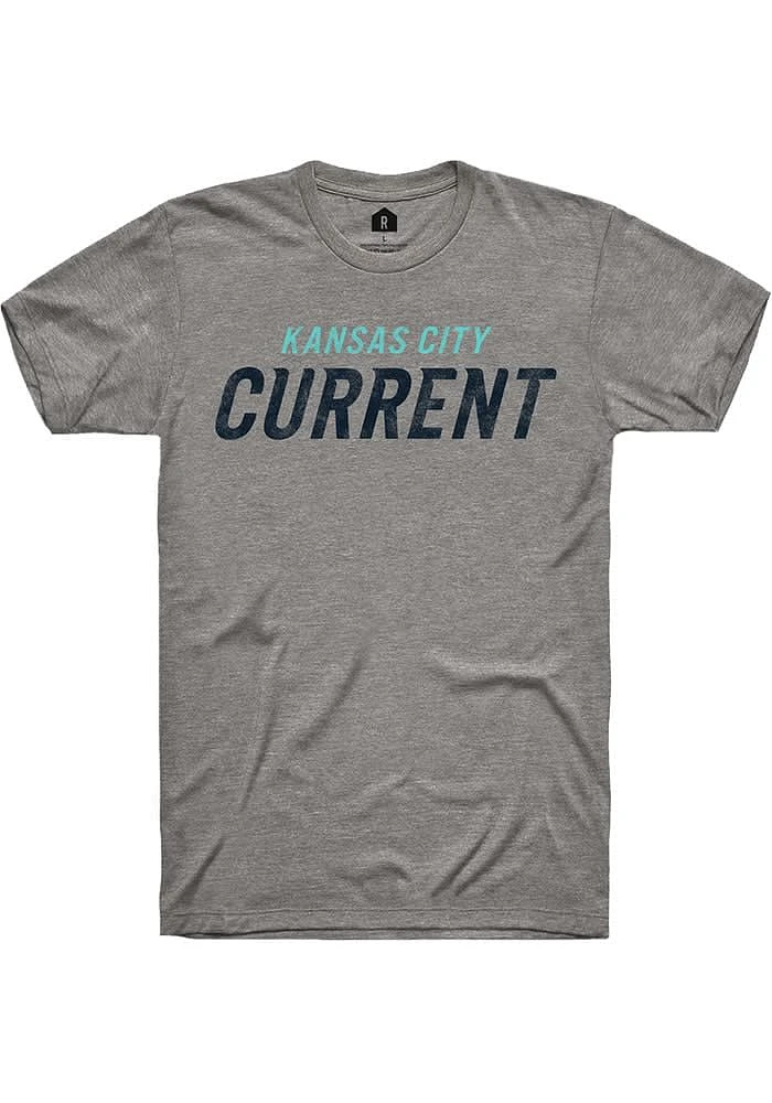 Rally KC Current Grey Wordmark Short Sleeve Fashion T Shirt