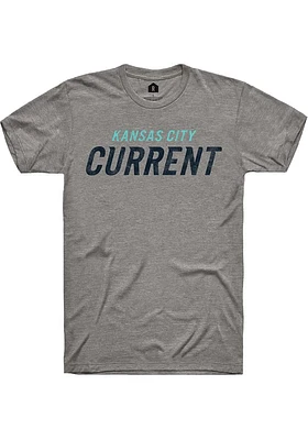 Rally KC Current Grey Wordmark Short Sleeve Fashion T Shirt
