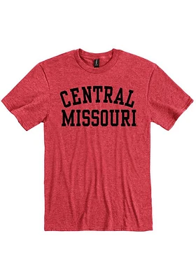 Central Missouri Mules Red Heather Team Name Short Sleeve Fashion T Shirt