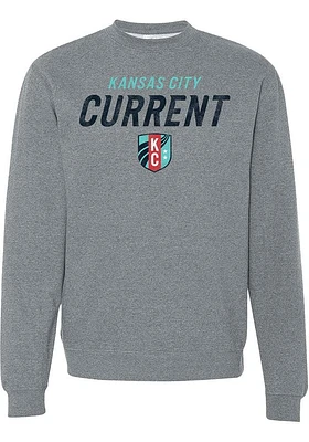 Rally KC Current Mens Grey Shield Long Sleeve Fashion Sweatshirt