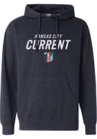 Rally KC Current Mens Navy Blue Masked Wordmark Fashion Hood