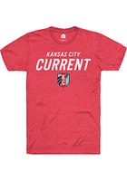 Rally KC Current Red Masked Wordmark Short Sleeve Fashion T Shirt