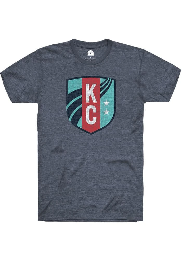 Rally KC Current Navy Blue Primary Short Sleeve Fashion T Shirt