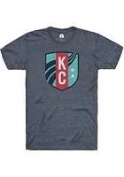 Rally KC Current Navy Blue Primary Short Sleeve Fashion T Shirt