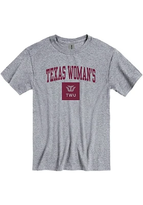 Texas Womans University Grey Name Short Sleeve T Shirt