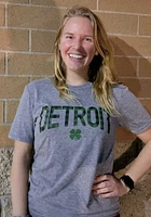 Detroit Graphite Wordmark Shamrock Short Sleeve Fashion T Shirt