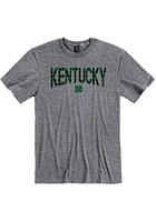 Kentucky Graphite Wordmark Shamrock Short Sleeve Fashion T Shirt