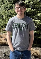 Kentucky Graphite Wordmark Shamrock Short Sleeve Fashion T Shirt