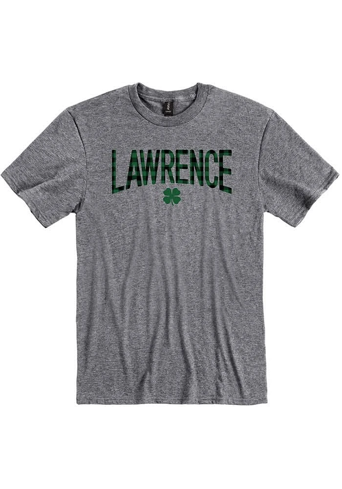 Lawrence Graphite Wordmark Shamrock Short Sleeve Fashion T Shirt