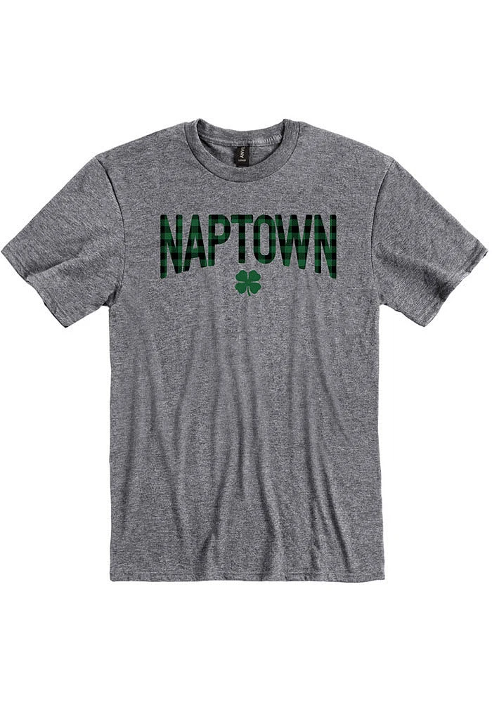 Indianapolis Graphite Wordmark Shamrock Short Sleeve Fashion T Shirt