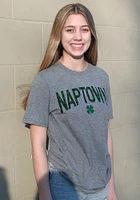 Indianapolis Graphite Wordmark Shamrock Short Sleeve Fashion T Shirt