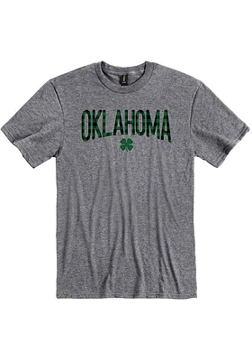 Oklahoma Graphite Wordmark Shamrock Short Sleeve Fashion T Shirt