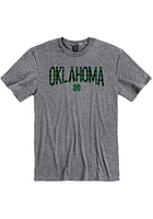 Oklahoma Graphite Wordmark Shamrock Short Sleeve Fashion T Shirt