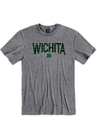 Wichita Graphite Wordmark Shamrock Short Sleeve Fashion T Shirt