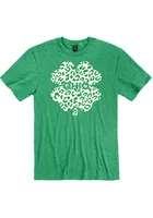 Ohio W Heather Green Glitter Shamrock Unisex Short Sleeve T-Shirt