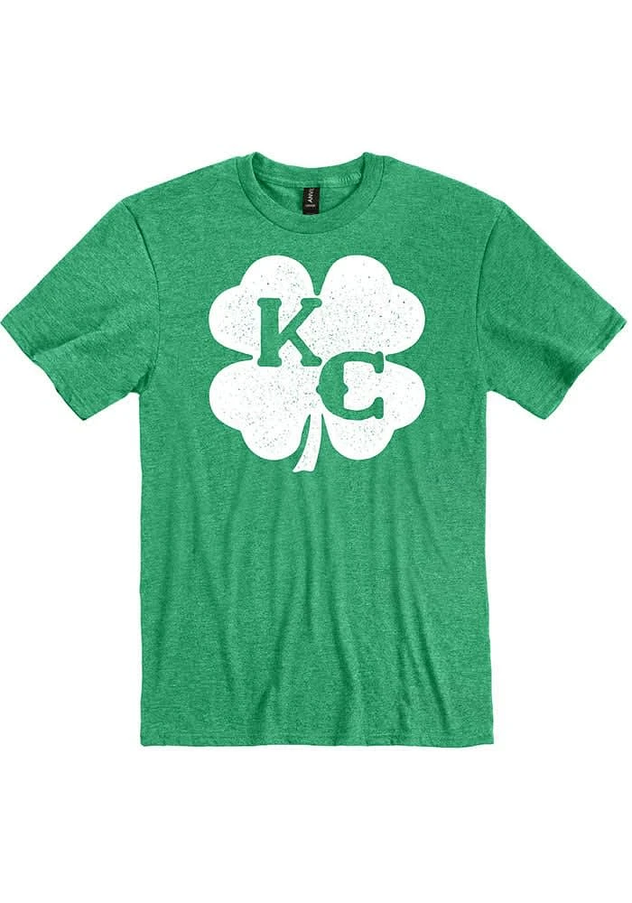 Kansas City Green KC Shamrock Short Sleeve Fashion T Shirt