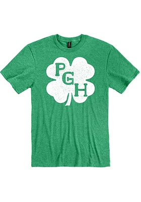 Pittsburgh Green PGH Shamrock Short Sleeve Fashion T Shirt