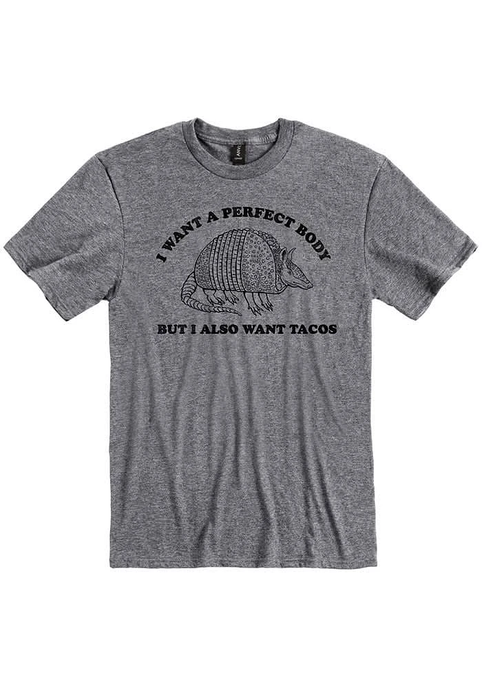 Texas Graphite Armadillo Taco Short Sleeve Fashion T Shirt
