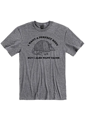 Texas Graphite Armadillo Taco Short Sleeve Fashion T Shirt