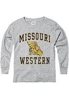 Missouri Western Griffons Youth Grey No 1 Design Long Sleeve T-Shirt
