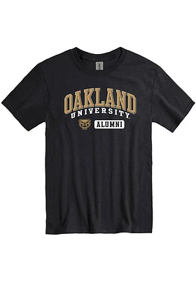 Oakland University Golden Grizzlies Black Alum Short Sleeve T Shirt