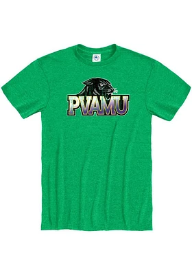 Prairie View A&M Panthers Kelly Green Primary Team Logo Short Sleeve T Shirt