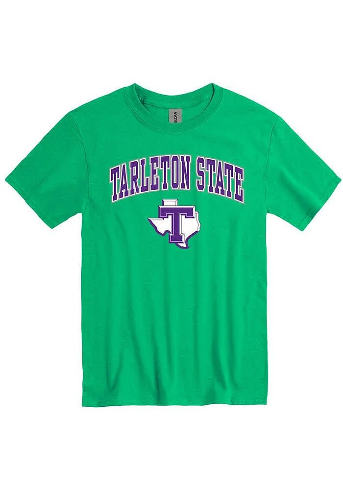 Tarleton State Texans Kelly Green Arch Practice Short Sleeve T Shirt