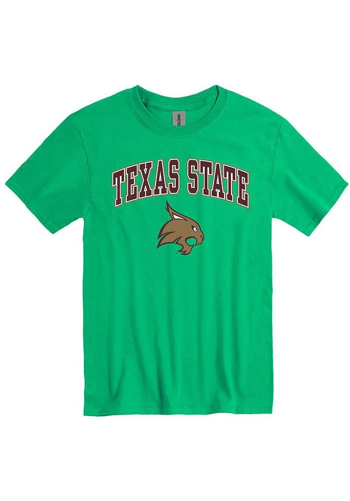 Texas State Bobcats Kelly Green Arch Practice Short Sleeve T Shirt
