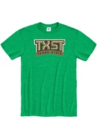 Texas State Bobcats Kelly Green Primary Team Logo Short Sleeve T Shirt