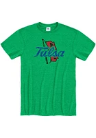 Tulsa Golden Hurricane Kelly Green Primary Team Logo Short Sleeve T Shirt