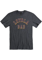 Loyola Ramblers Charcoal Dad Number One Design Short Sleeve T Shirt