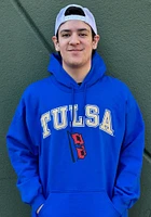 Tulsa Golden Hurricane Mens Blue Arch Mascot Logo Long Sleeve Hoodie