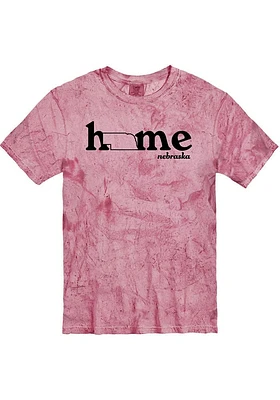 Nebraska Red Home State Shape Short Sleeve T Shirt