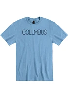 Columbus Blue Disconnected Short Sleeve Fashion T Shirt