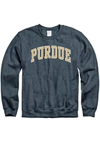 Purdue Boilermakers Mens Dark Grey Arch Name Long Sleeve Crew Sweatshirt