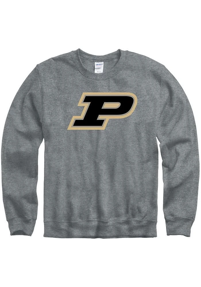 Purdue Boilermakers Mens Primary Team Logo Long Sleeve Crew Sweatshirt