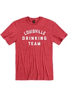 Louisville Red Drinking Team Stack Short Sleeve Fashion T Shirt