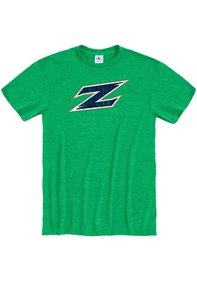 Akron Zips Green Primary Team Logo Short Sleeve T Shirt