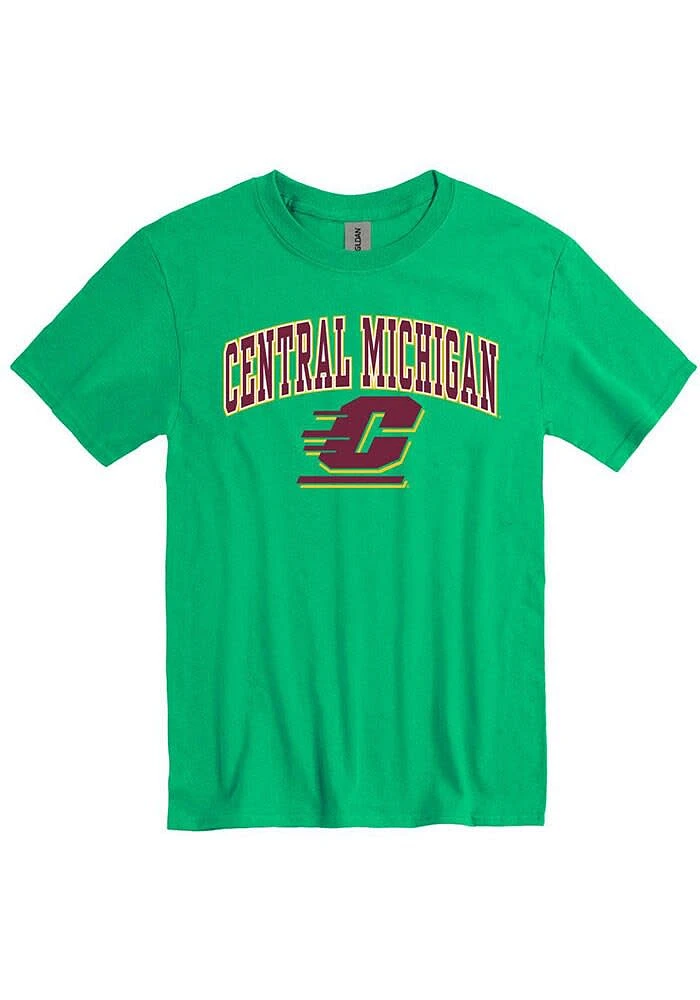 Central Michigan Chippewas Kelly Green Arch Practice Short Sleeve T Shirt